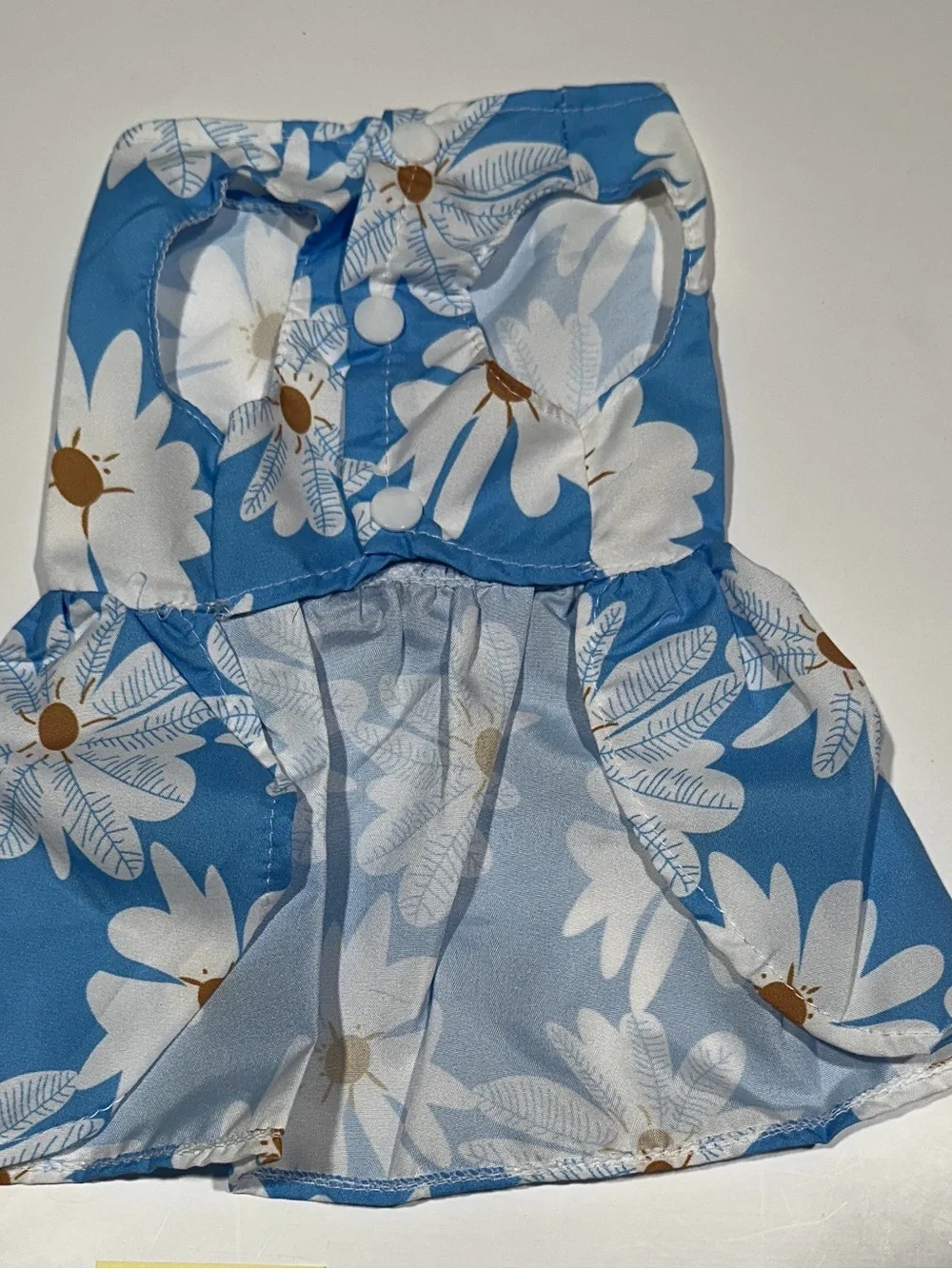 New Blue Daisies Dog Dress For Small Dog Breeds in a size Small